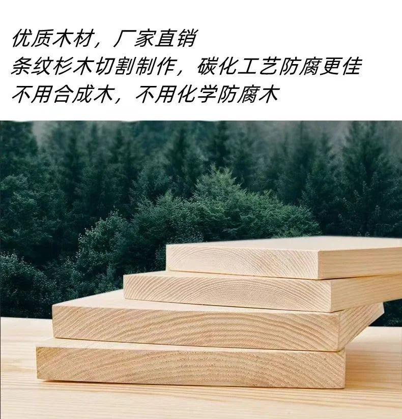 Solid wood dog house Outdoor pet Winter kennel All seasons Universal warm Wooden large dog Outdoor rainproof dog cage