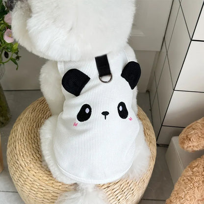 Cute Pet Vest Breathable Waffle Knit Soft and Comfortable with Traction Buckle Suitable for Spring/summer Dog and Cat Vest