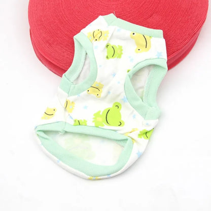 the COOLBARK SUMMER TEE - Dog Clothes Summer Thin Dog Vest T-Shirt, Print Dog Cute Outfits, Chihuahua, Pet Clothing, French Bulldog, Pug Costumes, Puppy Shirts