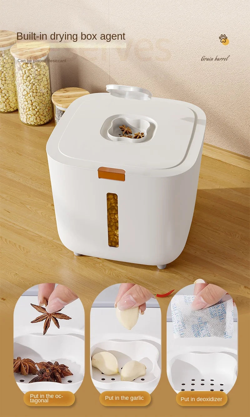 the PET FOOD STORAGE - Pet Food Storage Barrel, Large Storage Barrel, Food Sealed Moisture-Proof Cat Food Barrel Storage, Cat Food/Dog Food Barrel, Cat Bowl