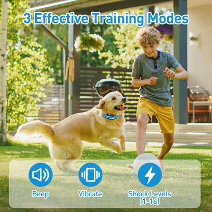 the DOG TRAINER COLLAR - Dog Training Collar with Remote 3300ft, Electric Dog Shock Collar for 3 Training Modes, Dogs E-Collar for Small/Medium/Large Dogs