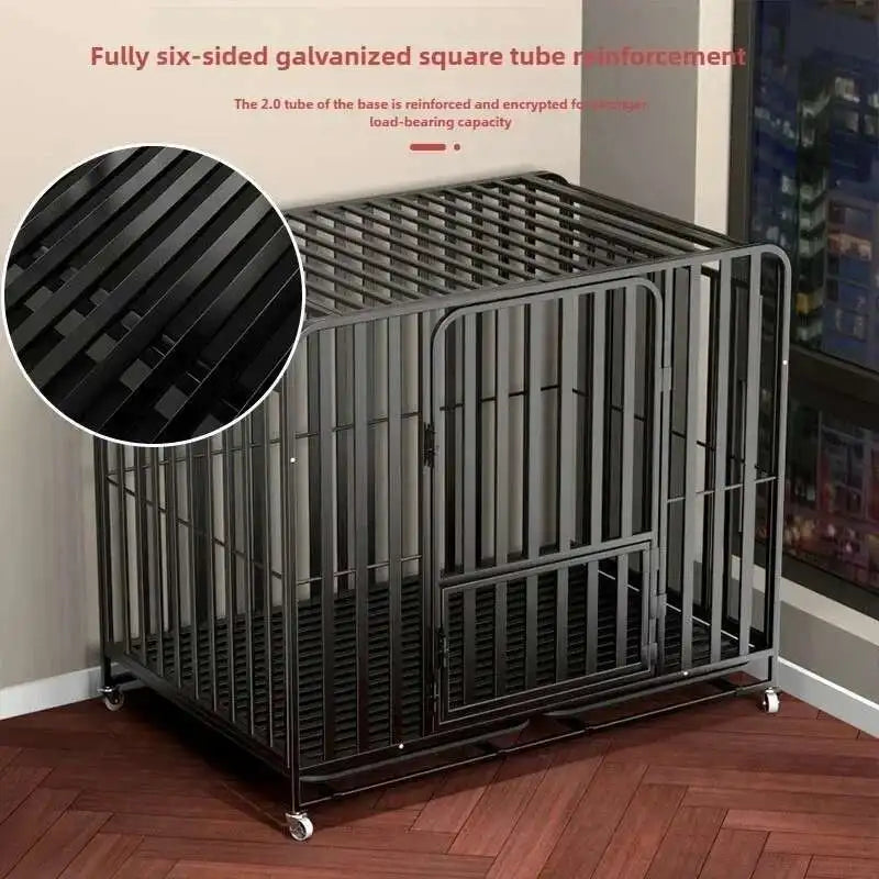 Household Indoor and Outdoor Dog Cage Large Dog Medium Dog Cage with Toilet Golden Retriever Labrador Cage Pet Supplies House