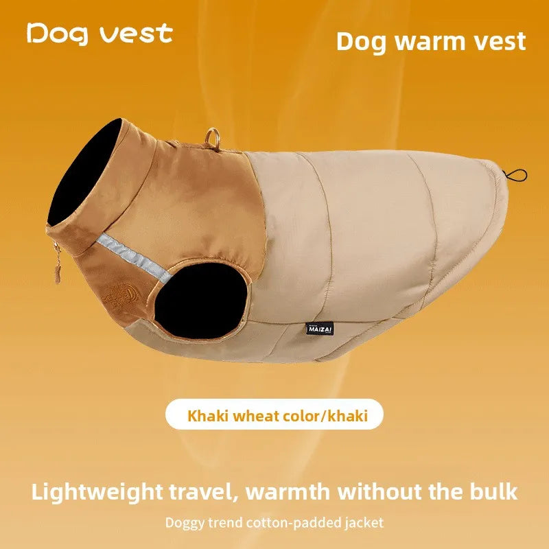 Autumn And Winter Waterproof Reflective Small Medium Large Dog Cotton Clothes Can Be Pulled Dog Clothes Pet Clothing