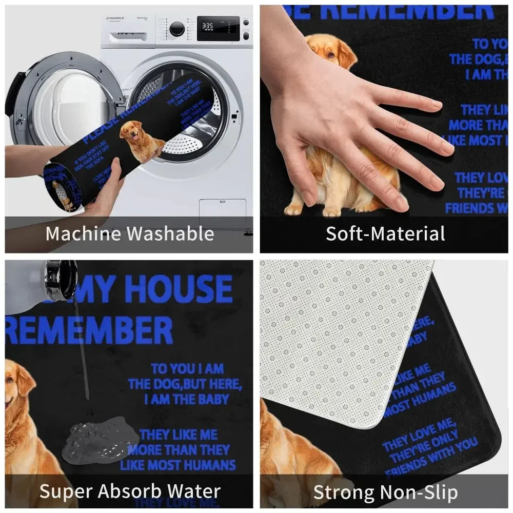 Beagle Dog Doormat Non-Slip Kitchen Bath Mat Living Room Door Floor Entrance Carpet Rug