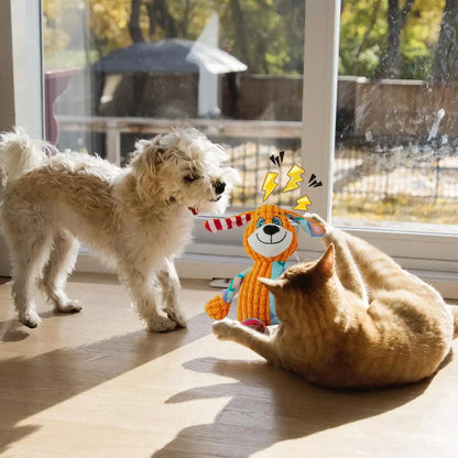 Dog sound toys, chew-resistant teething toys, pet solitude relief training Plush Squeaky Dog Toys for Small Medium Large Dogs