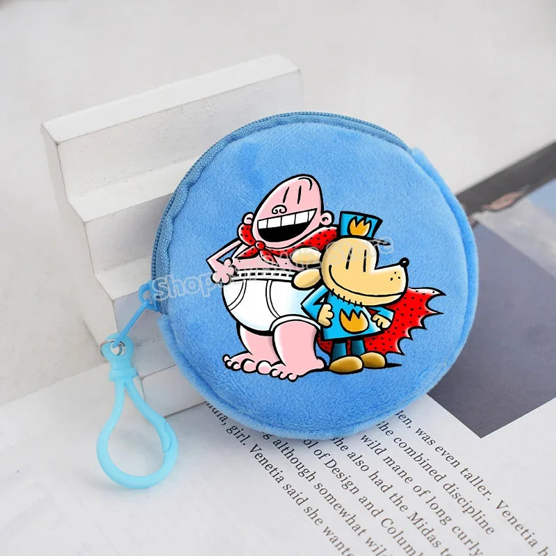 Dog Man Movie Coin Purse Girl Boy Cartoon Wallet Portable Cute Storage Bag Key Pocket Kawaii Handbag Hot Comic Kid Birthday Gift