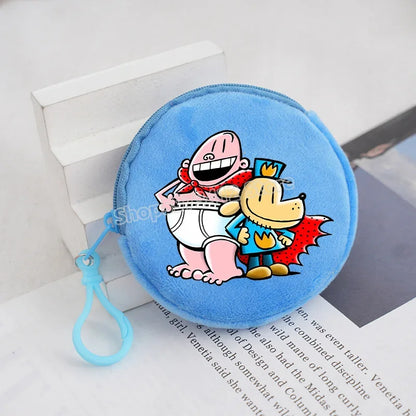 Dog Man Movie Coin Purse Girl Boy Cartoon Wallet Portable Cute Storage Bag Key Pocket Kawaii Handbag Hot Comic Kid Birthday Gift