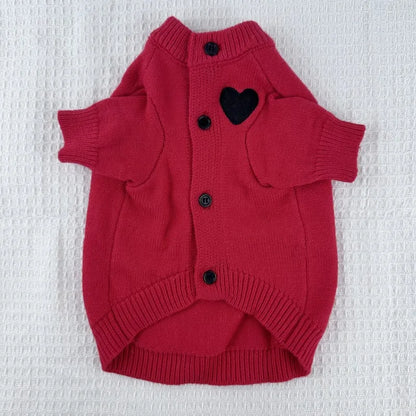 the LOVE SWEATER - 1PC Pet Clothing Spring and Autumn Dog Warm Hoodie, Love Sweater Suitable for Small and Medium Sized Dogs/Cats Pet