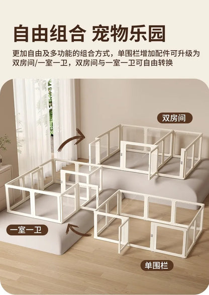 Minimalist Style Pet Supplies Pet Store Doghouse Acrylic Fence Small Pet Dog Interior Decoration Transparent Isolation Pet Bed