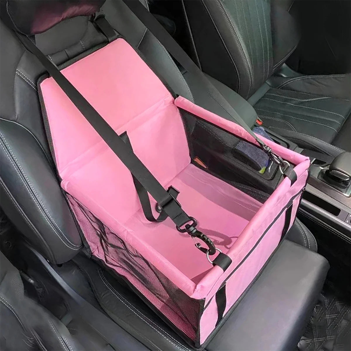 Dog car seat cover foldable hammock pet harness cat bag basket stable and foldable travel pet dog and cat safety car seat