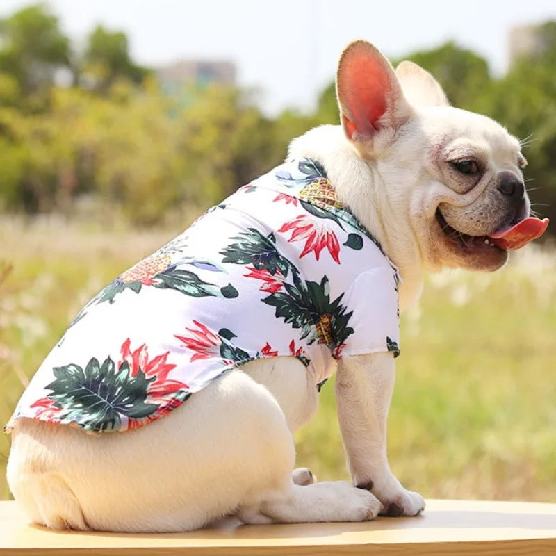 Summer Pet Dog Clothes Cool Beach Hawaiian Style Dog Cat Shirt Breathable Dog T-Shirts Chihuahua Dog Costumes Pet Puppy Clothing