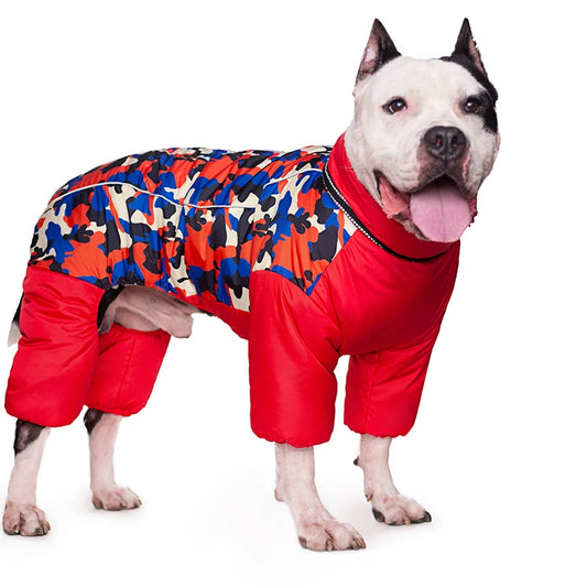 the BIG BUDDY ARTICSUIT - Winter Dog Clothes, Super Warm Large Dogs Jacket, Thick Pet Cotton Coat, Waterproof Dog Jumpsuits for French-Bulldog Overalls