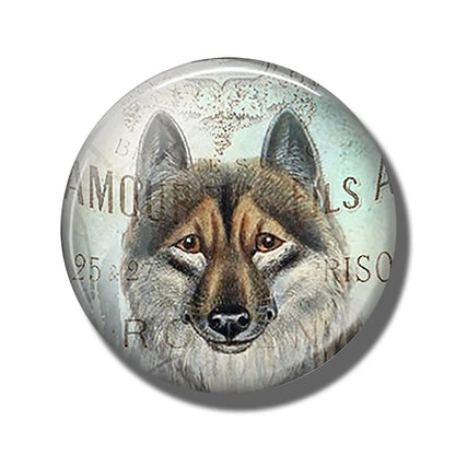 Yellow Brown Dachshund 30MM Fridge Magnet Handmade Weiner Dog Glass DomeRefrigerator Magnets Sticker Cute Animals Kitchen Decor