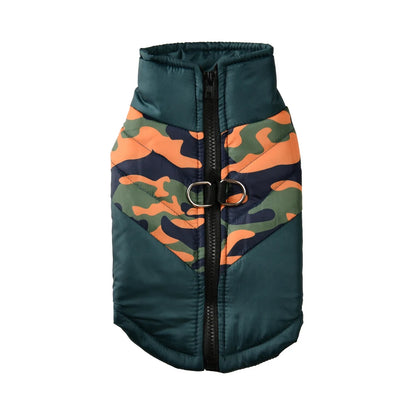 Warm Dog Clothes For Small Medium Dogs Outdoor Windproof Waterproof With Zipper Pet Camouflage Jacket French Bulldog Outfits