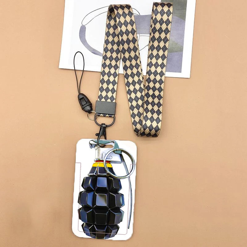 Cat and dog pattern Bank Credit ID Card Student Bus Card Holders Storage Protective Shell Pendant