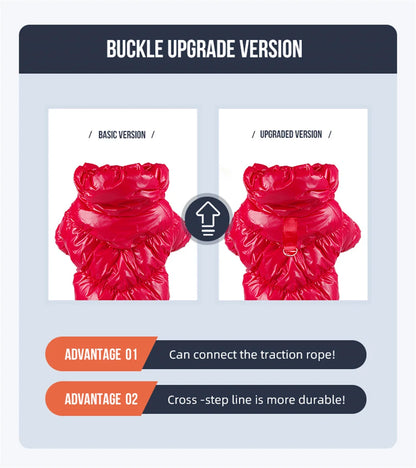 Waterproof Pet Jumpsuits Winter Fleece Dog Clothes Coat with D-ring for Small Dogs Yorkshire Bichon Puppy Clothing ropa perro