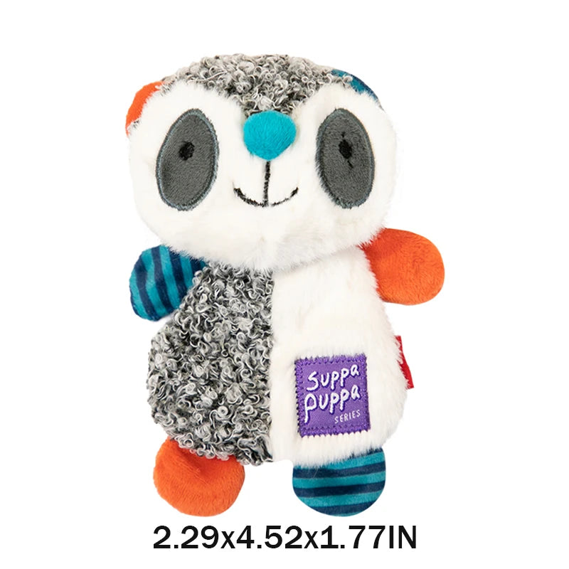 Gigwi Suppa Puppa Series Dog Toy Rattle Paper Teeth Sound Plush teeth cleaning dog bite resistant toy raccoon/Lion/fox Washable