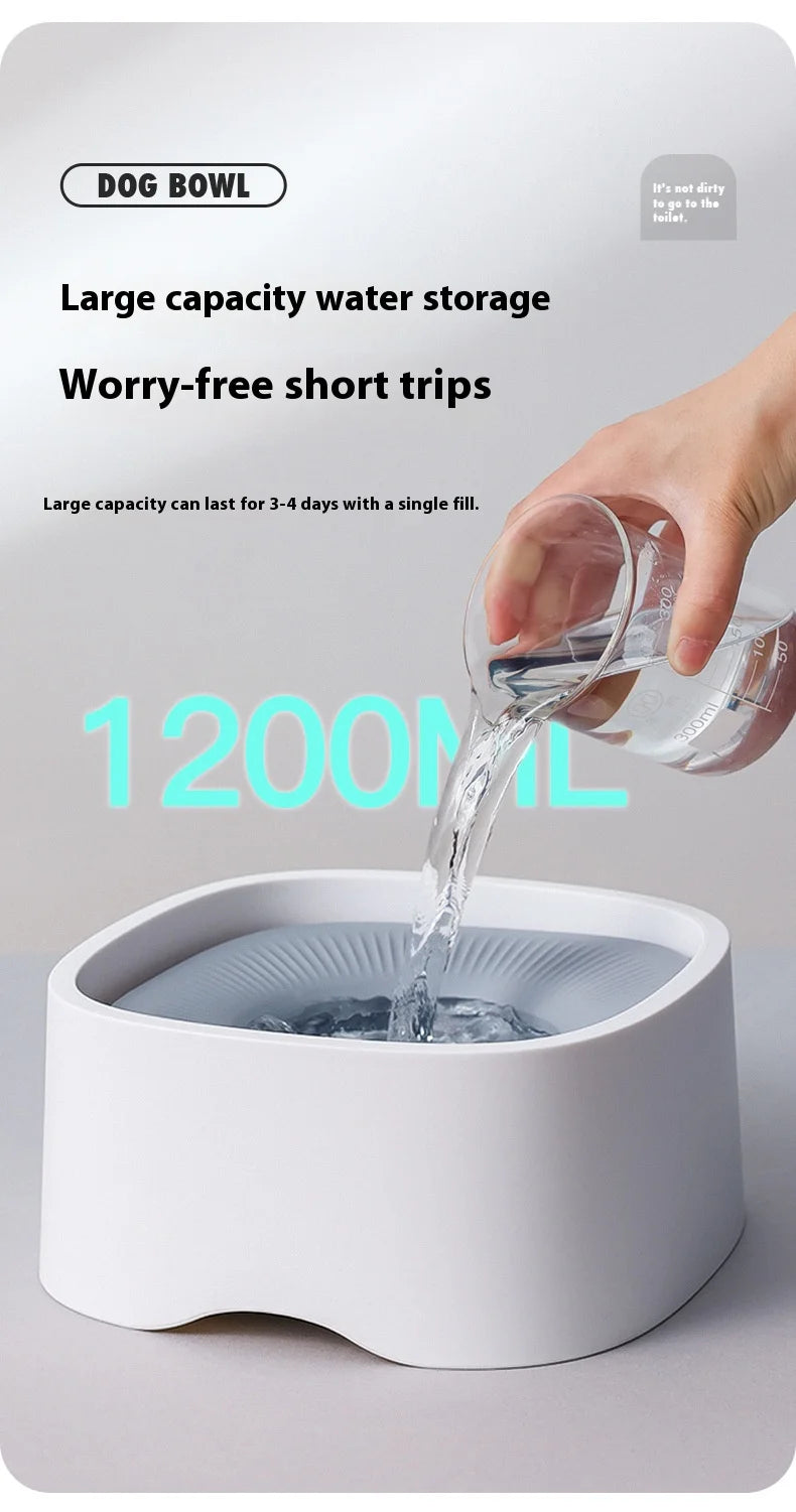 Anti-Splash Pet Water Bowl - No Mess Drinking Dish for Cats & Dogs with Floating Design Keeps Chin Dry Easy Clean