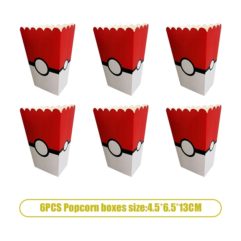 Pikachu Birthday Pokemon Party Decorations Pikachu Foil Balloons Disposable Tableware Plate Napkin Banner For Boy Party Supplies