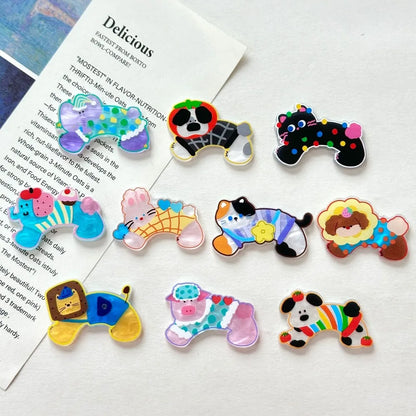 10pcs Personalized and Funny Dog Cat Refrigerator Magnets Cute Creative Refrigerator Magnets Whiteboard Stickers Decorative