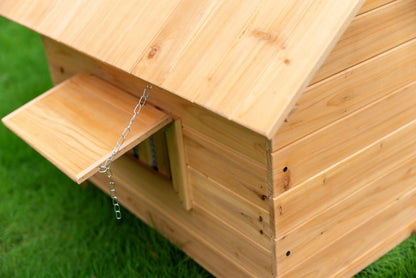 Solid wood dog house Outdoor pet Winter kennel All seasons Universal warm Wooden large dog Outdoor rainproof dog cage