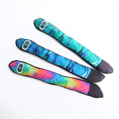 The new plush dog toy Long Eye snakeTough Plush Squeaky Dog Toy Long-eyed snake Dog Chew Toy Pet Squeak Toy
