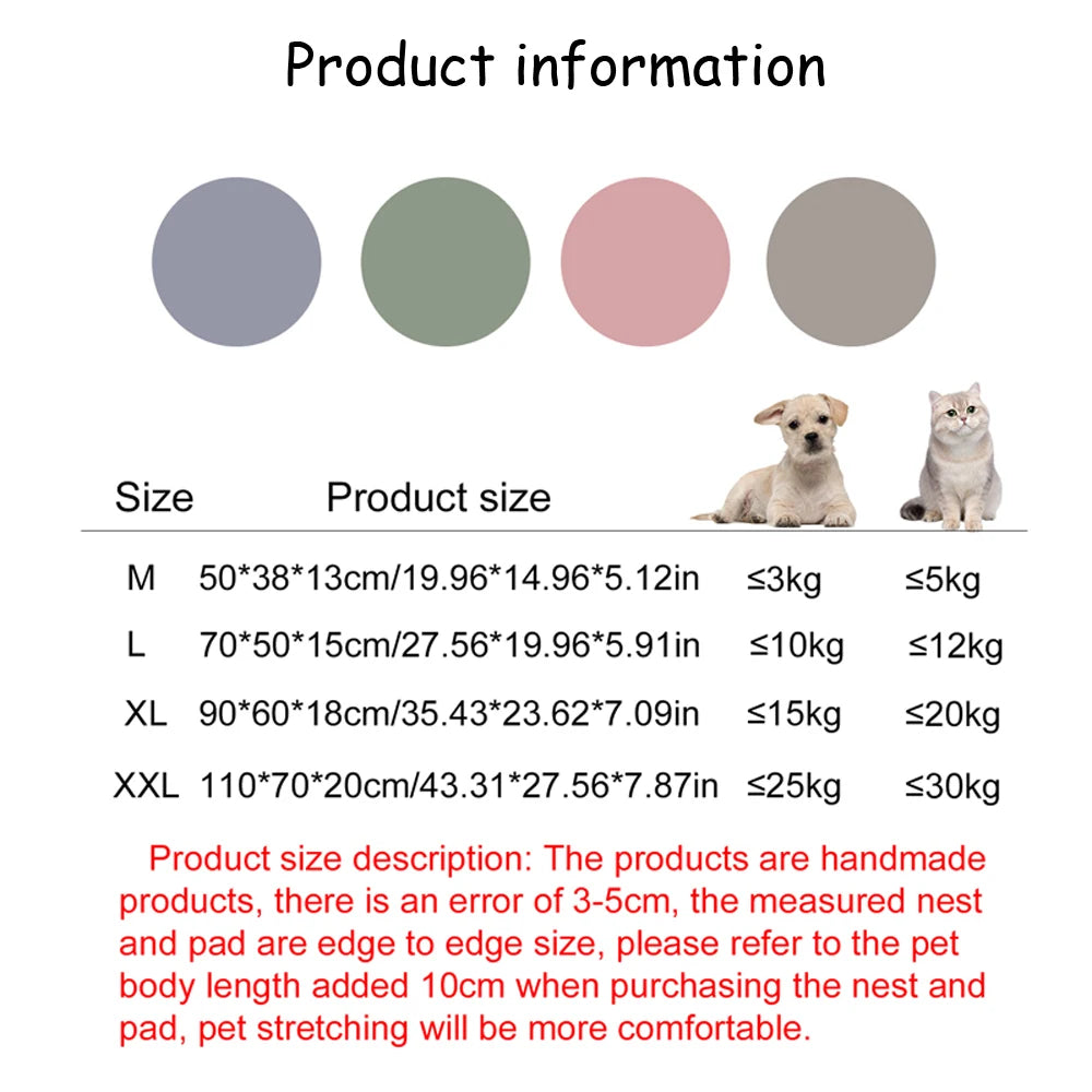All-season Large Dog Bed House for Cats basket Elastic Big Space Dog Sofa Sleeping Mat Winter Warm Dog Cushion