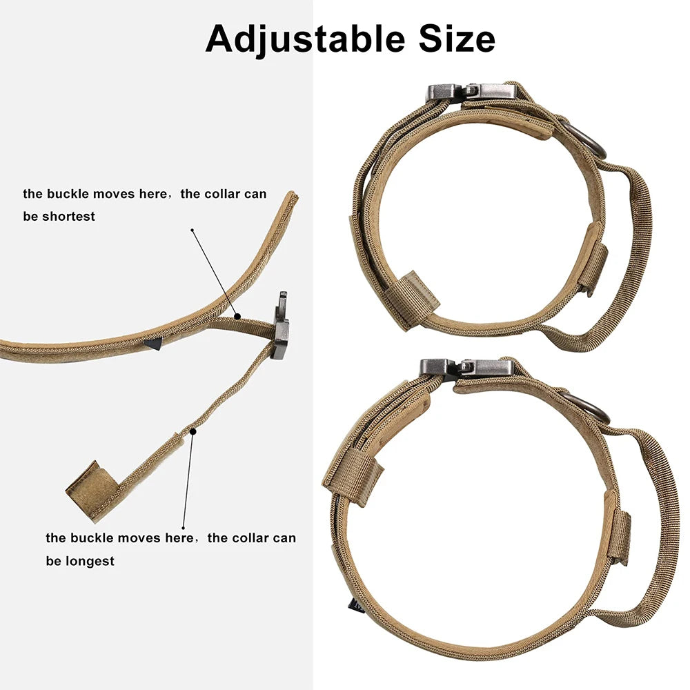 the IRONLOCK TACTICAL COLLAR - Tactical Dog Collar, Adjustable Pet Collar, Training Dog Collar with Heavy Duty Metal Buckle for Medium and Large Dogs, Accessories