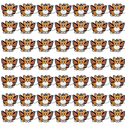 50PCS Cute Animal Keychain knife Ducks Dogs Cats Keyring for Women Men Kids Handbag Cool Car Key Accessories Friends Key Gifts