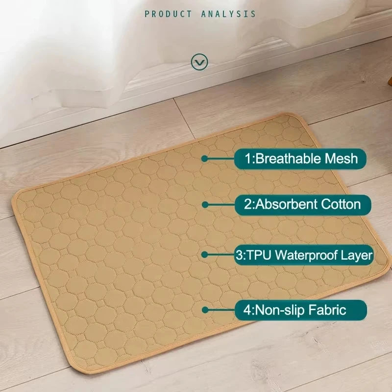the ANTI-SLIP PET PAD - Dog Urine Pads, Washable Reusable Anti-Slip Pet Pee Pad, Puppy Training Pad, Pet Bed Urine Mat for Car Seat Cover, Pet Supplies