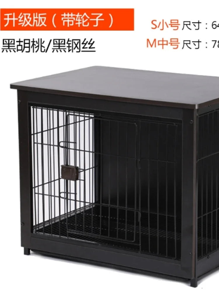 Wholesale Decorative Crates Wooden Stainless Steel Heavy Duty Pet Cage Furniture Dog Kennels Stackable Dog Cages