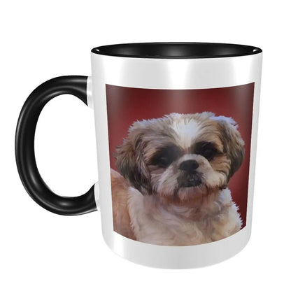 Shih Tzu Dog Mug Funny Ceramic Coffee Cups Tea Mugs Milk Cup Drinkware Gifts for Friends