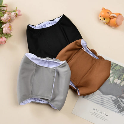 Washable Pet Physiological Pants For Small Medium Dogs Reusable Puppy Adjustable Solid Male Dogs Diapers Pug Chihuahua Supplies