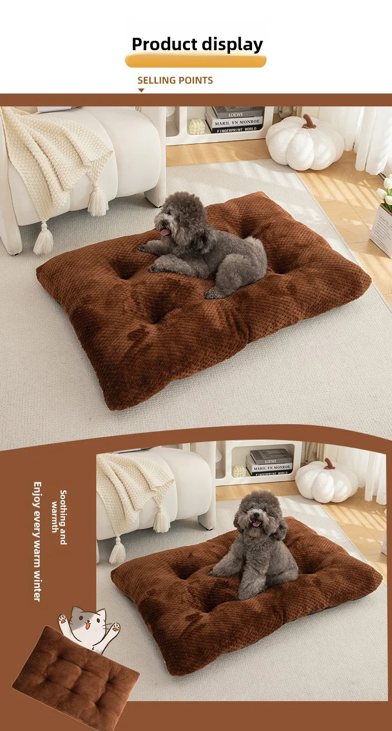 New Autumn  Winter High-End Pet Mat Dog Mat Long Plush Winter Warm Pet Mat Dog Bed Comfortable Cat House Dog House Pet House Mat