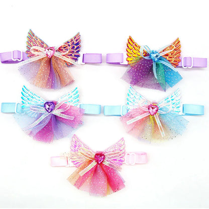 50/100PCS Lace Diamond Dog Bow Tie Small Dog Cat Puppy Bowties Wedding Dog Supplies Dog Grooming Accessories For Small Dogs