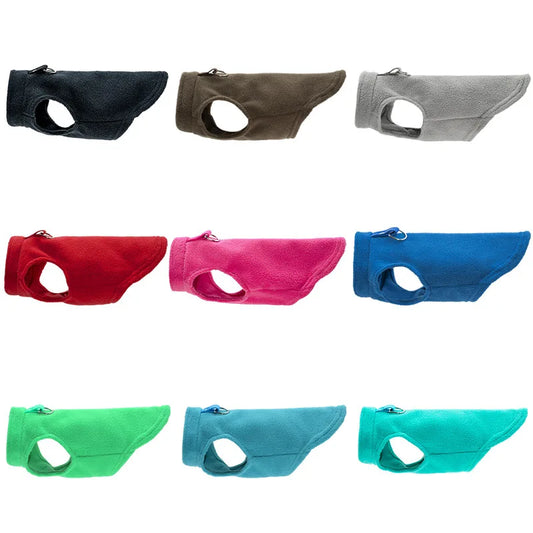 Pet Fleece Vest with Soft and Warm Fleece Sleeveless Design Unconstrained Forelimbs Autumn and Winter Warm Pet Clothing