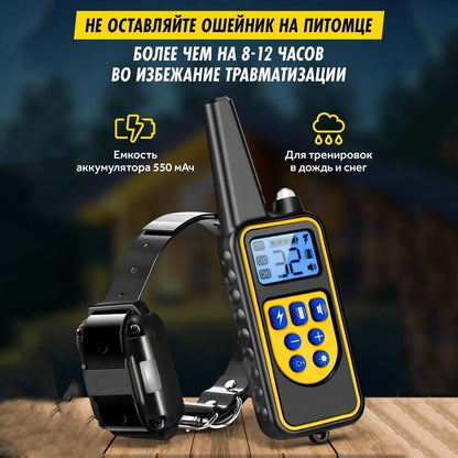 the POWERPULSE E-TRAINER - [New Edition] Dog Shock Collar with Remote - Dog Training Collar for Large/Medium/Small Dogs, Waterproof Rechargeable E-Collar