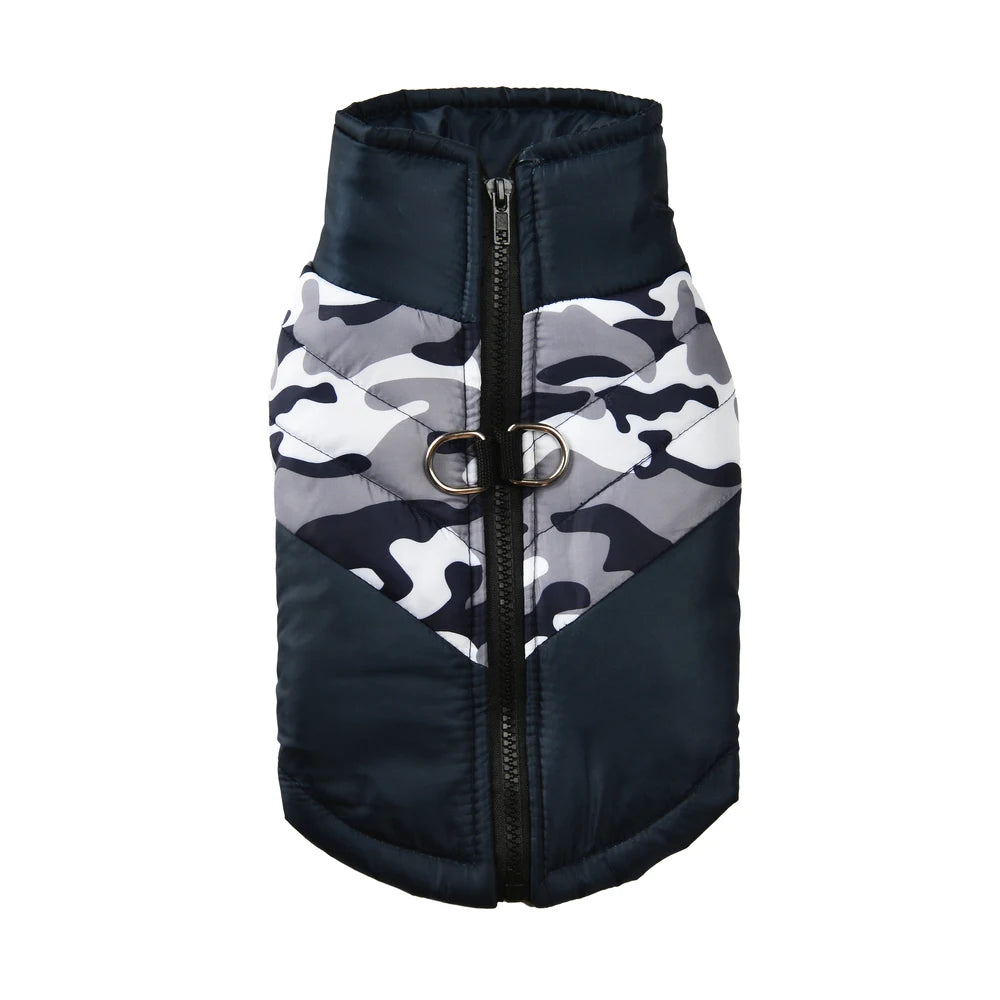 Warm Dog Clothes For Small Medium Dogs Outdoor Windproof Waterproof With Zipper Pet Camouflage Jacket French Bulldog Outfits