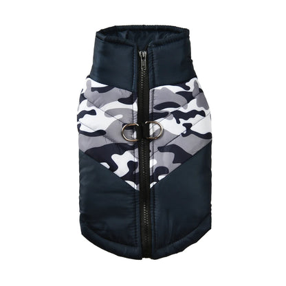 Warm Dog Clothes For Small Medium Dogs Outdoor Windproof Waterproof With Zipper Pet Camouflage Jacket French Bulldog Outfits