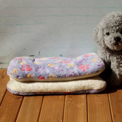 Dog Bed Thickened Dog Mat Pet Cat Soft Fleece Pad Blanket Bed Mat Cushion Home Washable Rug Keep Warm Pet Supplies cama perro
