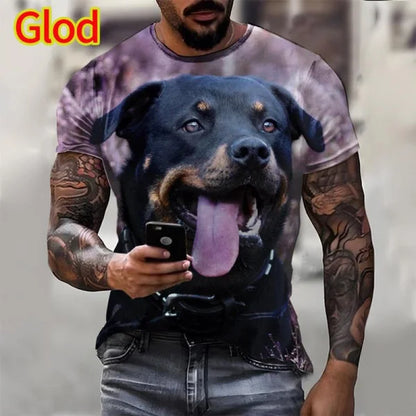 the ROTTIE - Rottweiler 3D Printing T-Shirts for Men