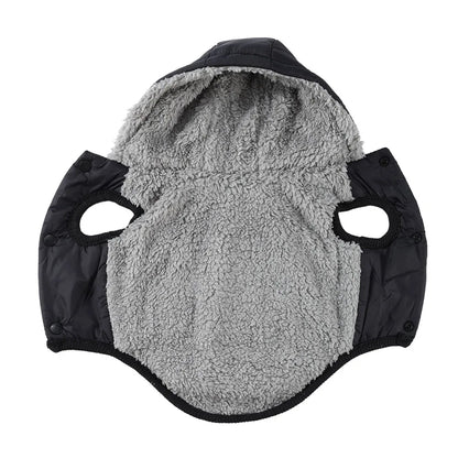 the WARMPAW HOODED FLEECE DOG COAT - Warm Fleece Dog Coat with Hood, Waterproof Winter Pet Puppy Clothes for Small/Medium Dogs/Cats, French Bulldog, Hoodie Costume