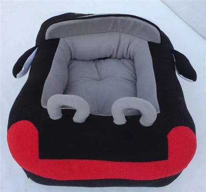 70x50cm Car Shape Luxury Dog Cat Bed Warm Pet Teddy Warm Sofa Puppy Nest Cushion Kitten Winter Fashion Padded Kennel With Mat