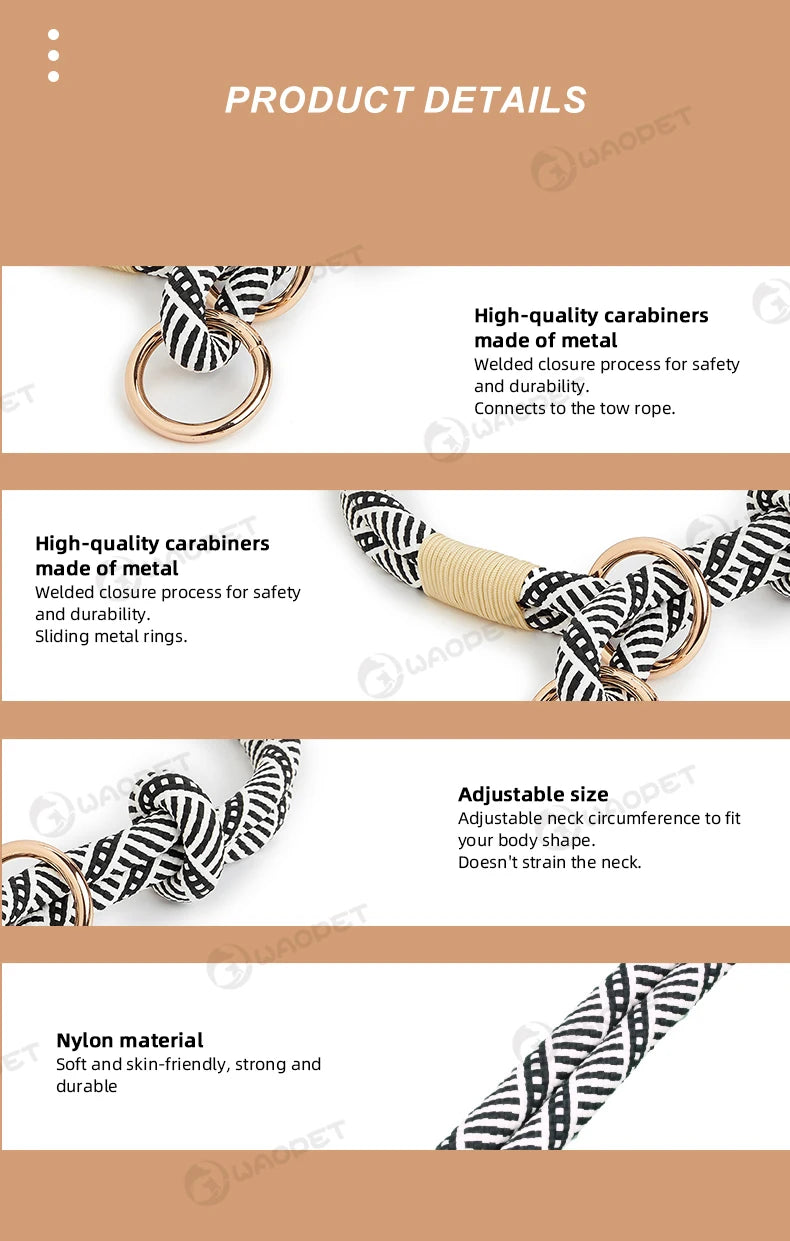 the SIMPLESTRIDE DOG COLLAR - Pet Dog Lead Rope Simple Trendy Style Collar, Leashes for Small/Medium and Large Dogs, Bulldog, Alaskan Malamute, Corgi, Teddy Dog