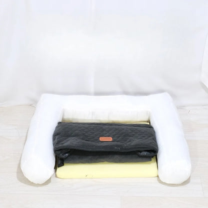 Pet car seat bed cat dog kennel removable washable outdoor car seat cushion safe comfortable suitable for both home travel use