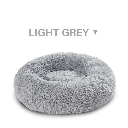 Calming Dog Bed for Small Dogs - Donut Washable Small Pet Bed, Anti-Slip Round Fluffy Plush Faux Fur Large Cat Bed