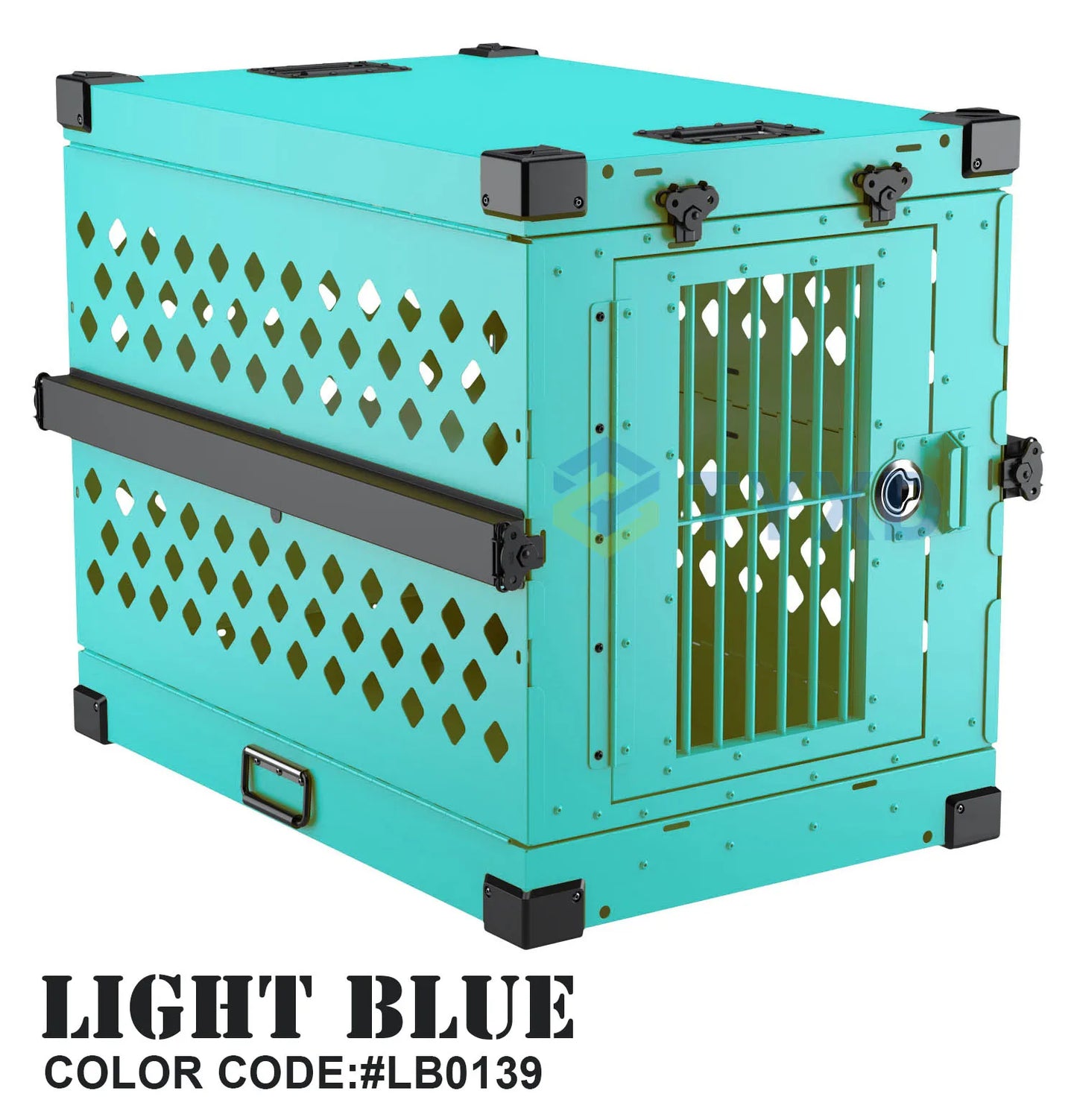 the ALUMINUM DOG CRATE - Impact Strong German Shepherd XL/Large Aluminum Collapsible Dog Travel Crate, Extra Large Folding Animal Cage