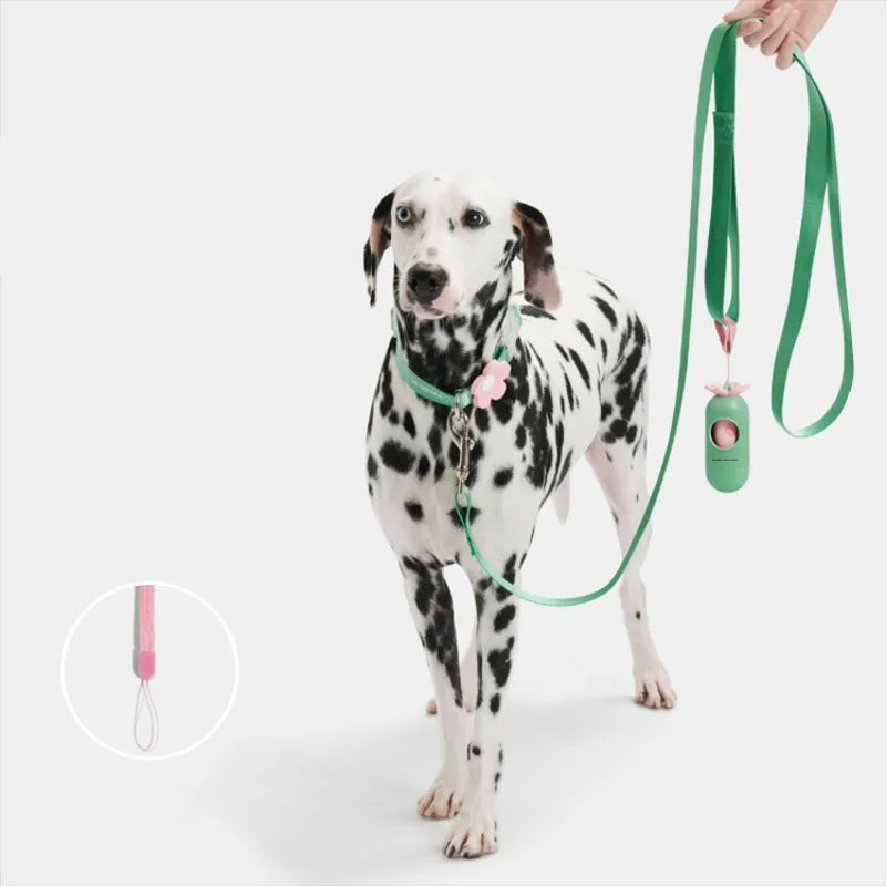 the PINK PETAL POOP BAGS - Pet Poop Scooper Bag, Portable Pet Waste Bags, Matching Pink Flower Dog Garbage Holder Dispensers, Cleaning Supplies Accessories