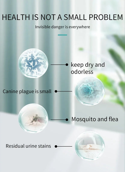 the PET DEODORANT - Natural Pet Deodorizing Spray for Cats/Dogs, Long Lasting Fragrance, Odor Eliminator, Safe Gentle Formula for Home Pet Care