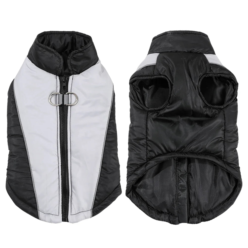 Reflective Dog Clothes For Winter Warm Puppy Vest Coat With D-ring Outdoor Waterproof Pet Jacket For Small Medium Dogs Yorkshire